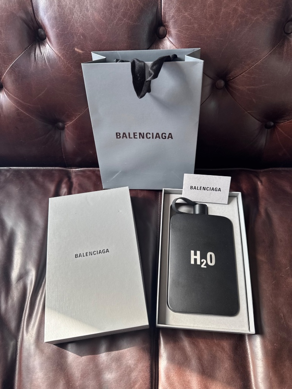 BALENCIAGA BNIB SOLD OUT Water Bottle Flask in Black White 4.7 x 1.1 x 7 inches